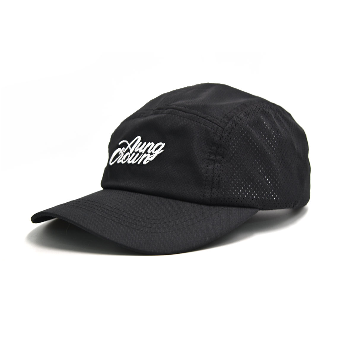 aungcrown вышивка логотипа черная быстросохнущая ткань спортивные кепки