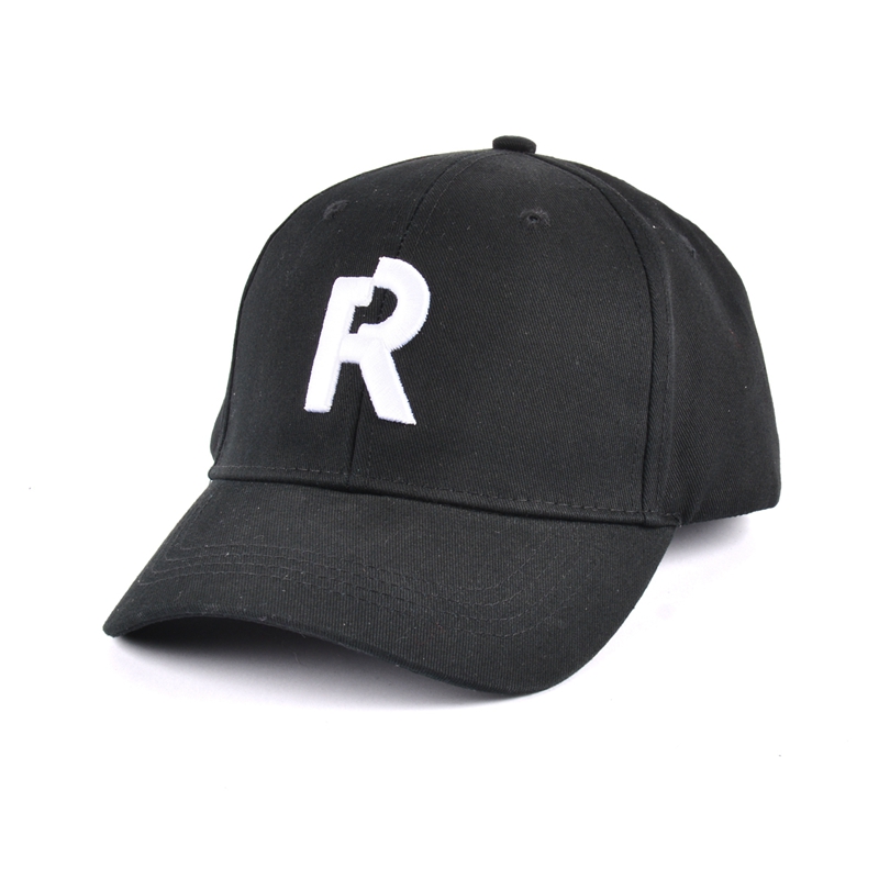casquettes de baseball 3d broderie noir personnalisé