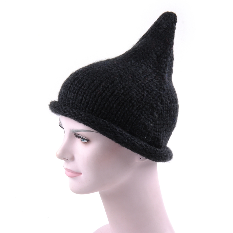 黒いブランドのアクリルビーニー冬の帽子中国