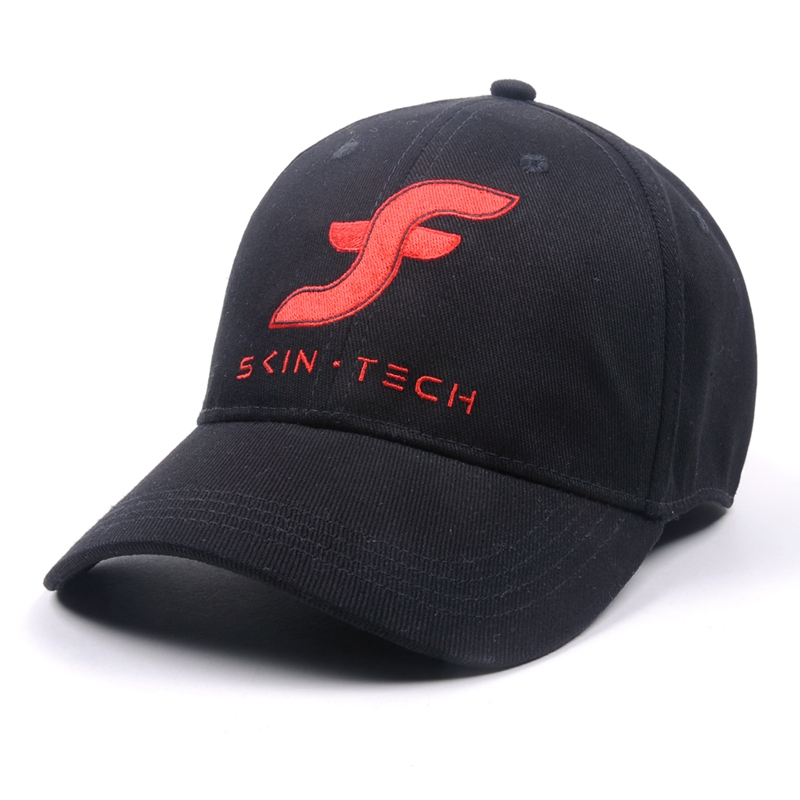 cappellini da baseball con ricamo piatto flexfit nero sportivo personalizzato