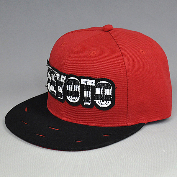 barato bordados personalizados brim liso cap snapback