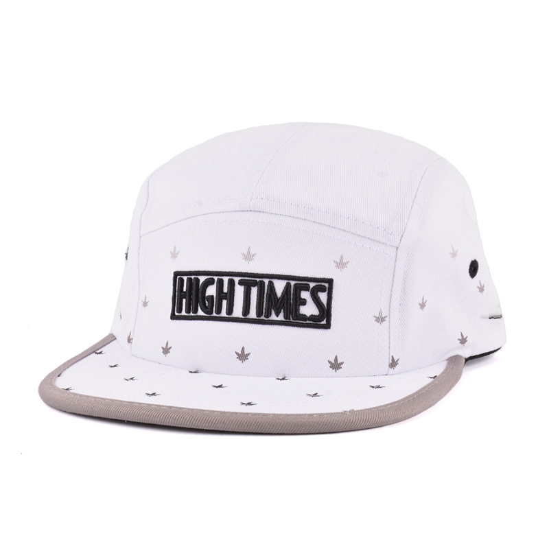 algodão 5 painéis chapéus bordados logotipo personalizado fornecedor