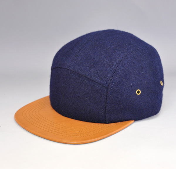 gorra de campamento de 5 paneles personalizada, gorros de ala plana personalizados china
