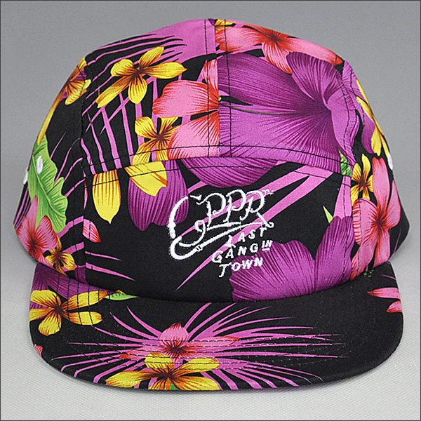 custom flor floral chapéu 5 painel