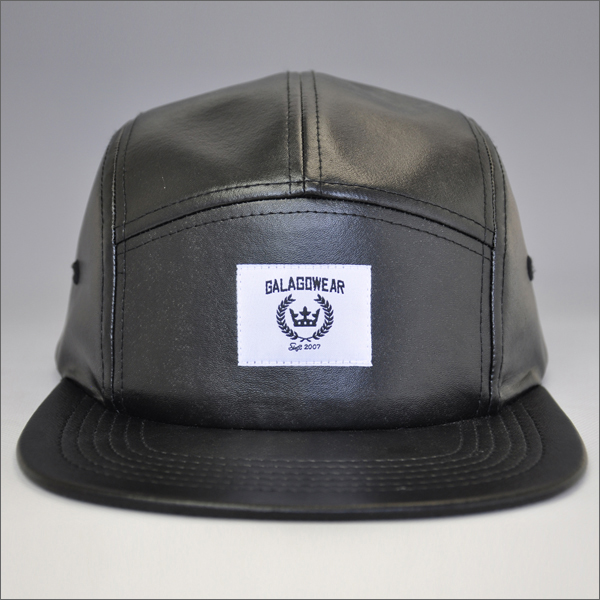 custom leather snapback cap