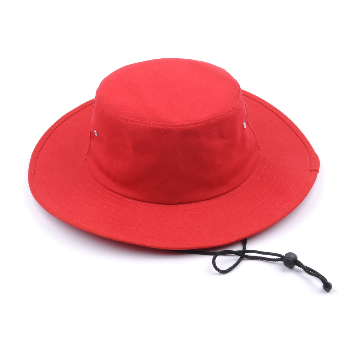 custom plain red blank piping bucket hat