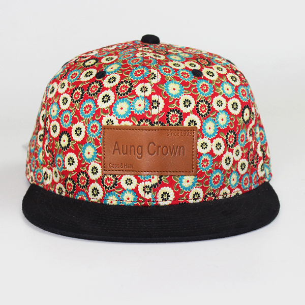 personalizado floral chapéu snapback brim