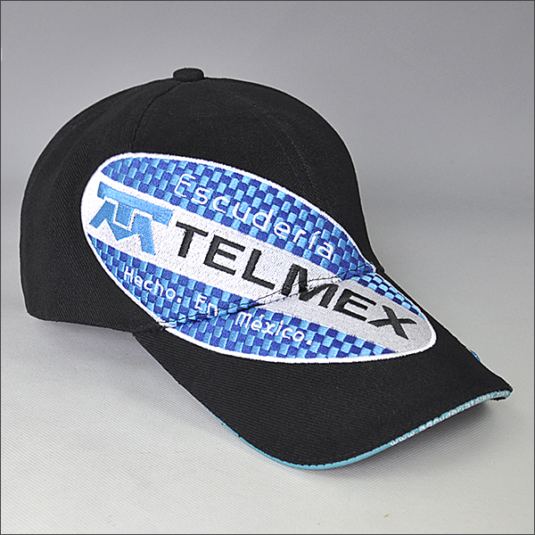 personalizzati logo del marchio cappello da baseball nero