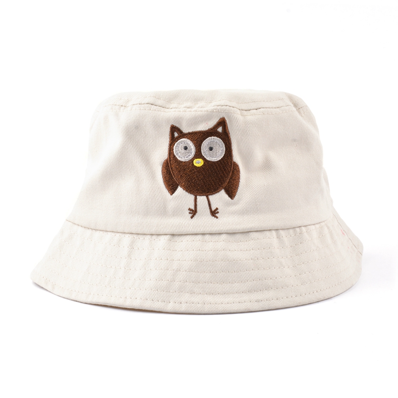 販売の習慣のかわいい刺繍のロゴの赤ん坊の綿のバケツの帽子