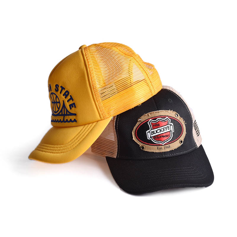 ontwerp logo baseball trucker caps mesh hoeden