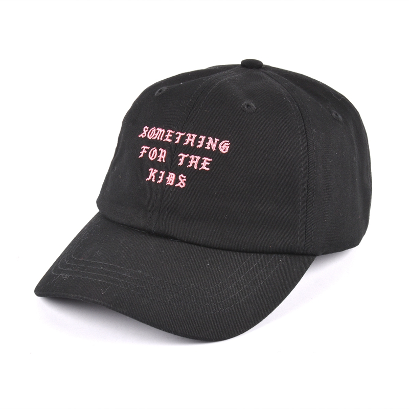 bordado letras logo beisbol negro papá sombrero