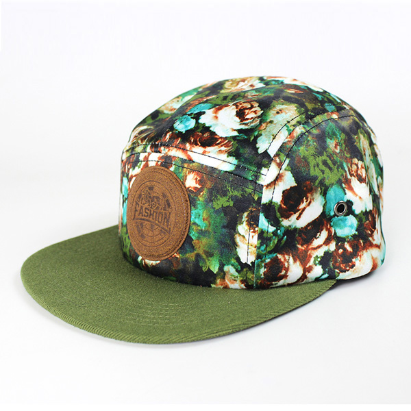 flora custom hat 5 painel, kid aba larga chapéu floopy