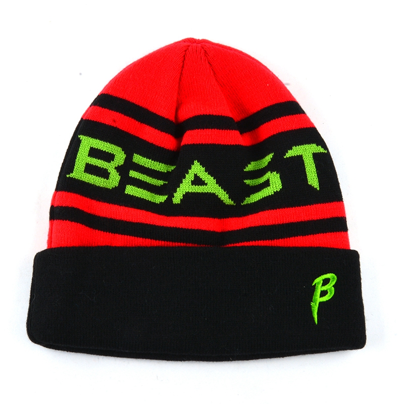 jacquard logotipo inverno listras gorros chapéus personalizados