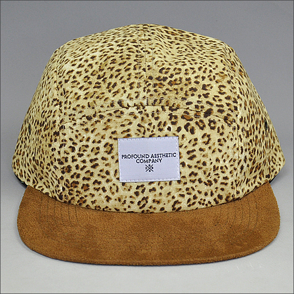 luipaard vlakke rand 5 panel hoeden