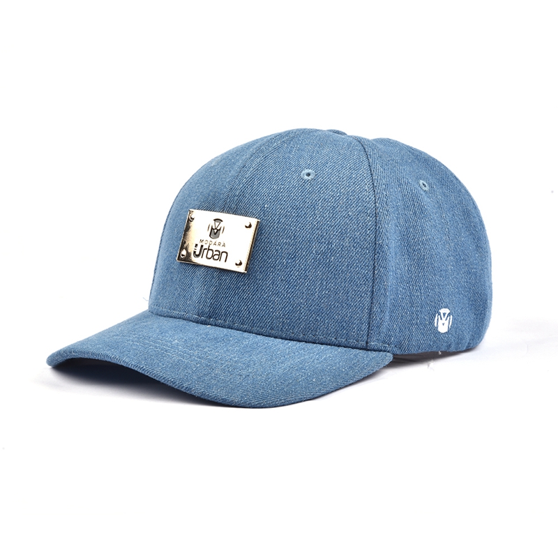 metal logo custom sports adjustable cotton baseball caps