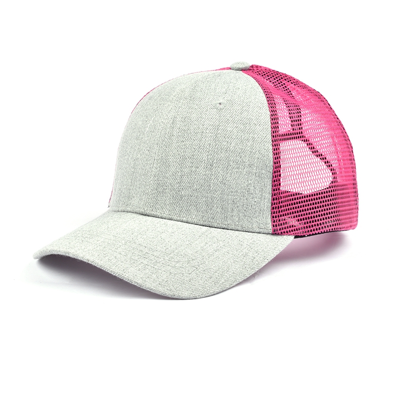 plain blank trucker style mesh baseball cap