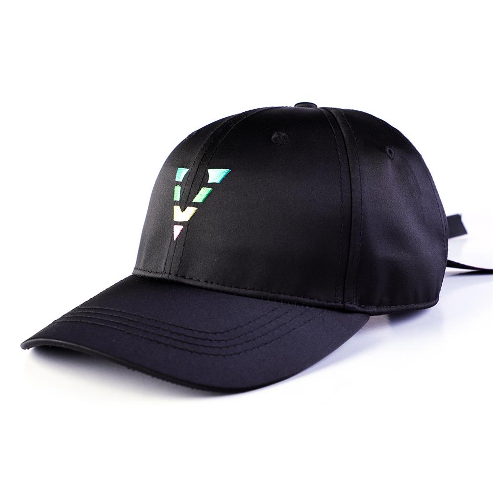 プレーン刺繍ロゴブラックスポーツ野球帽