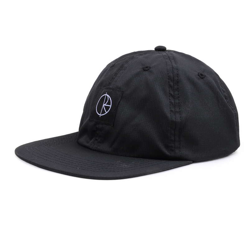 プレーンロゴブラック非構造化スナップバック帽子