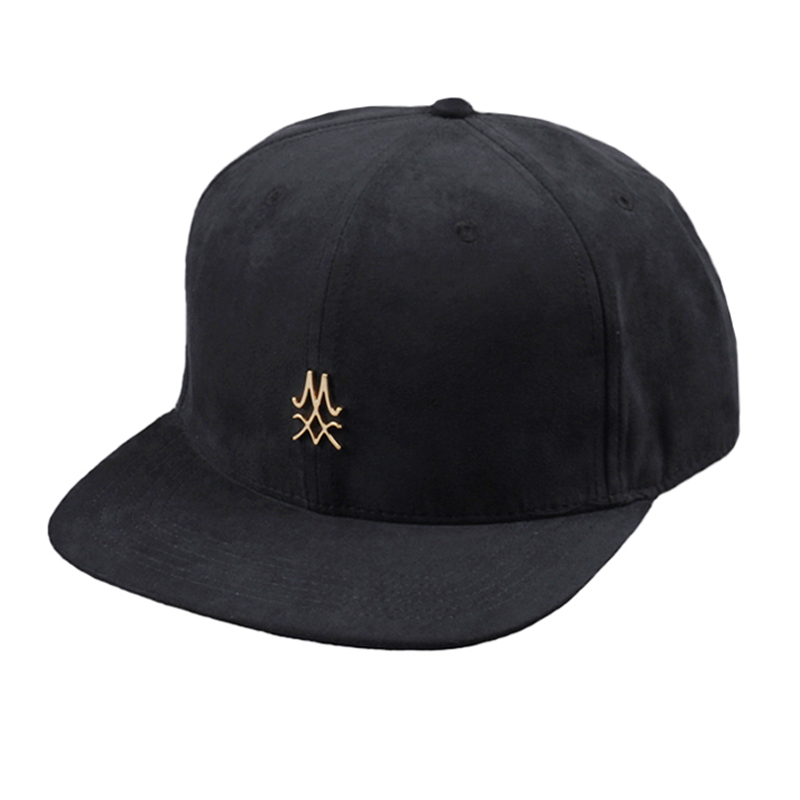 لوحة معدنية عادي قبعات من جلد الغزال الأسود snapback