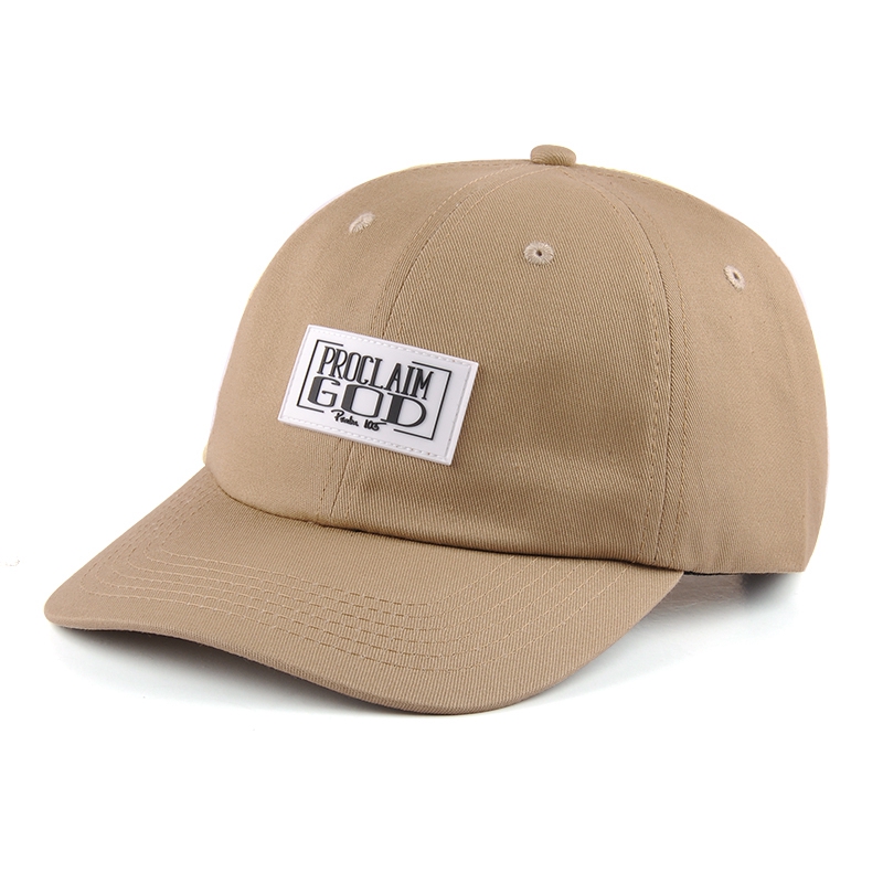 απλό καουτσούκ λογότυπο καπέλο μπαμπά, καπέλο μπέιζμπολ καπέλο έθιμο καπέλο
