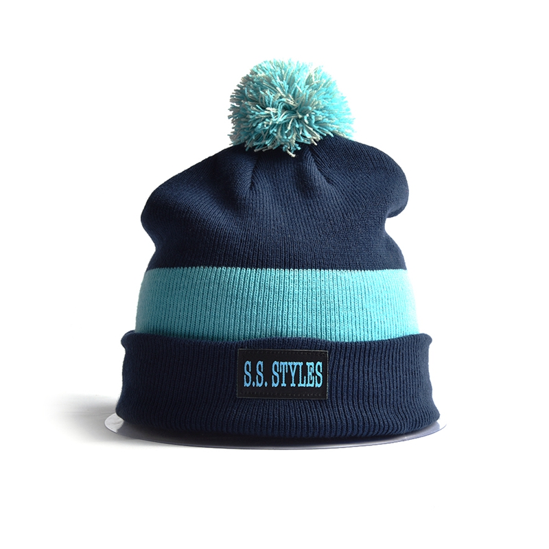 berretti invernali pom pom strisce berretti a maglia personalizzati