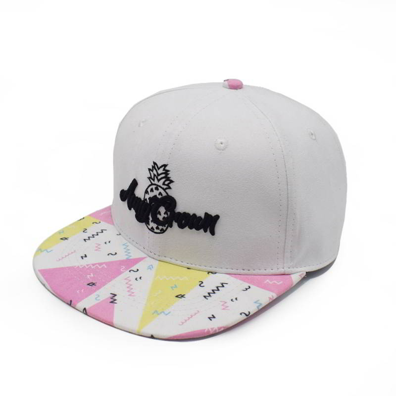 impresión de borde 3d bordado gamuza snapback sombreros en ventas