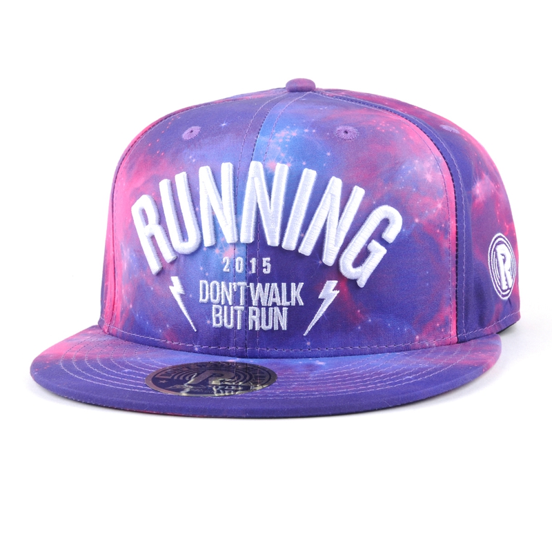 puff embroidery printed galaxy snapback caps