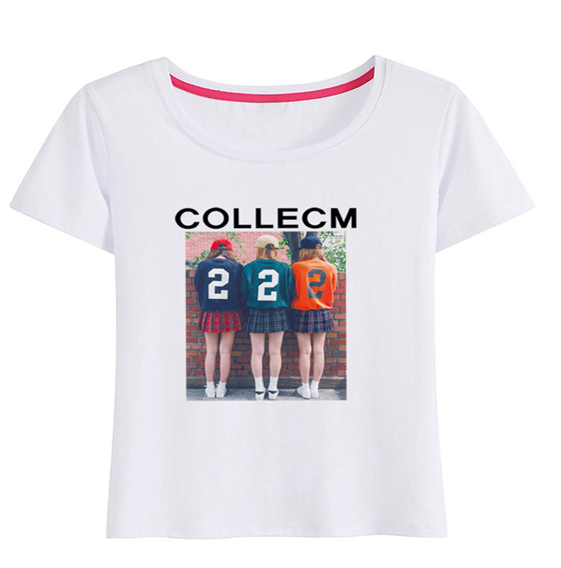 summer women’s crewneck slim graphic print t shirt