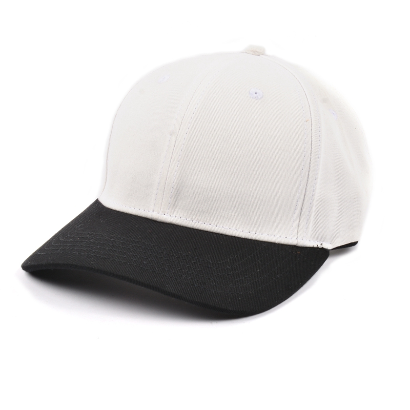 cappellini da baseball in bianco a due colori senza logo