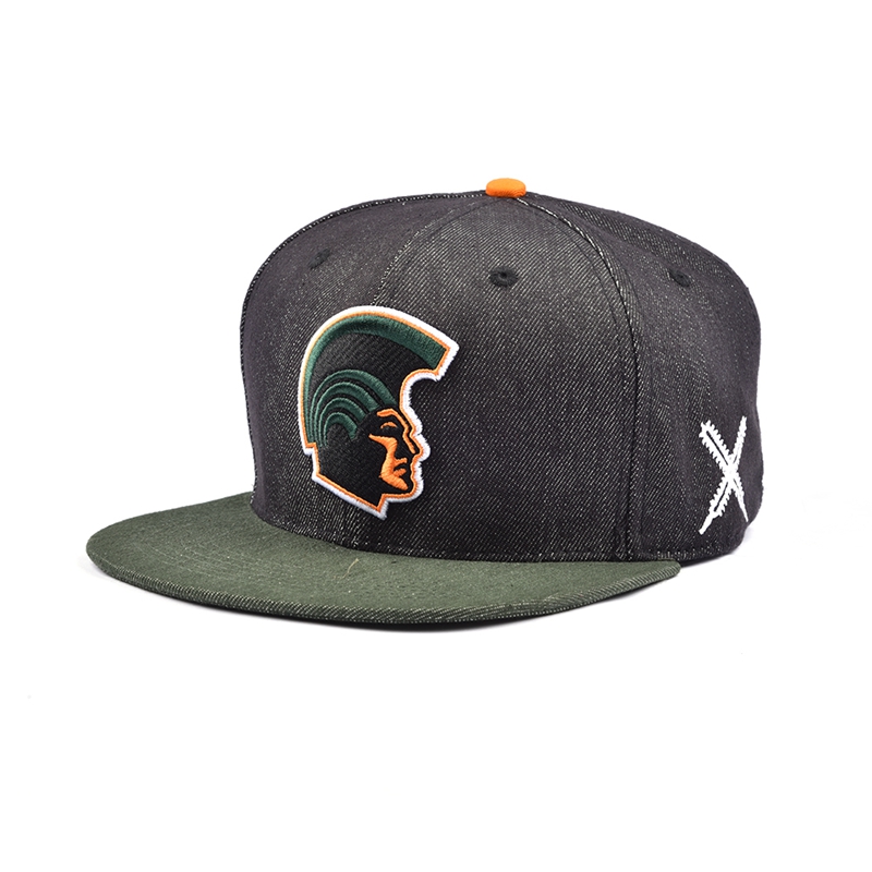 dos tonos de ala plana snapbacks sombreros bordado logotipo personalizado