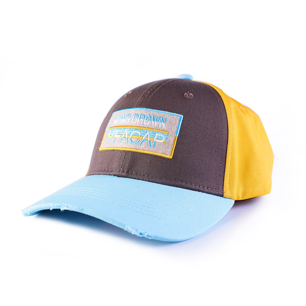 logo design berretti da baseball con visiera effetto consumato vfa
