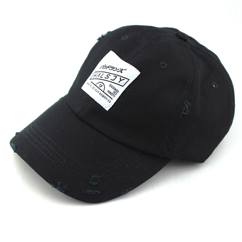 tecido tecido preto esportes pai chapéus personalizados