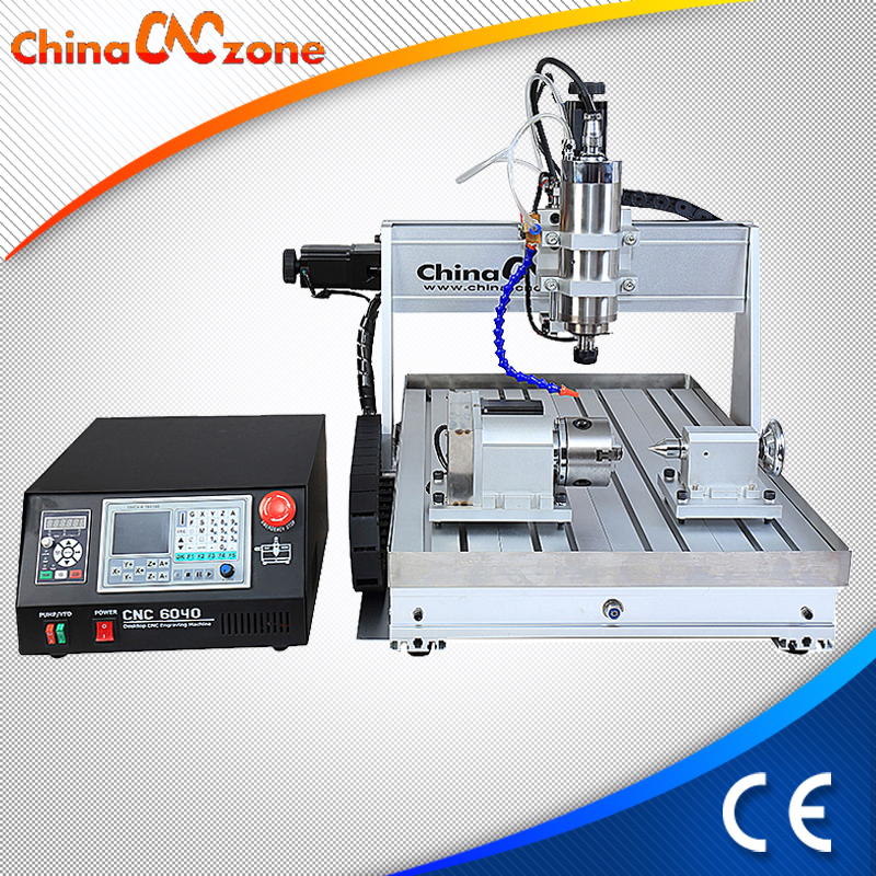 ChinaCNCzone DSP CNC 6040 Router 3 Achse 4 Achse mit 1500W/2200W Spindel und Wasserkühlung z Axis 105 mm