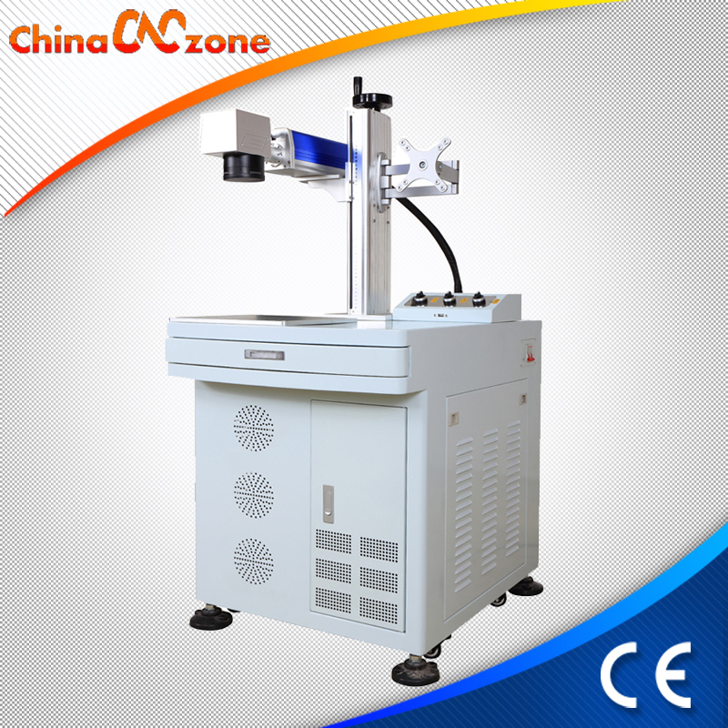 ChinaCNCzone S005 10W 20W/30W/50W fibra Laser gravador máquina equipamento sistema de marcação de Metal com 110x110mm 150x150mm 200x200mm 220x220mm 300x300mm para seleção, preço de fábrica