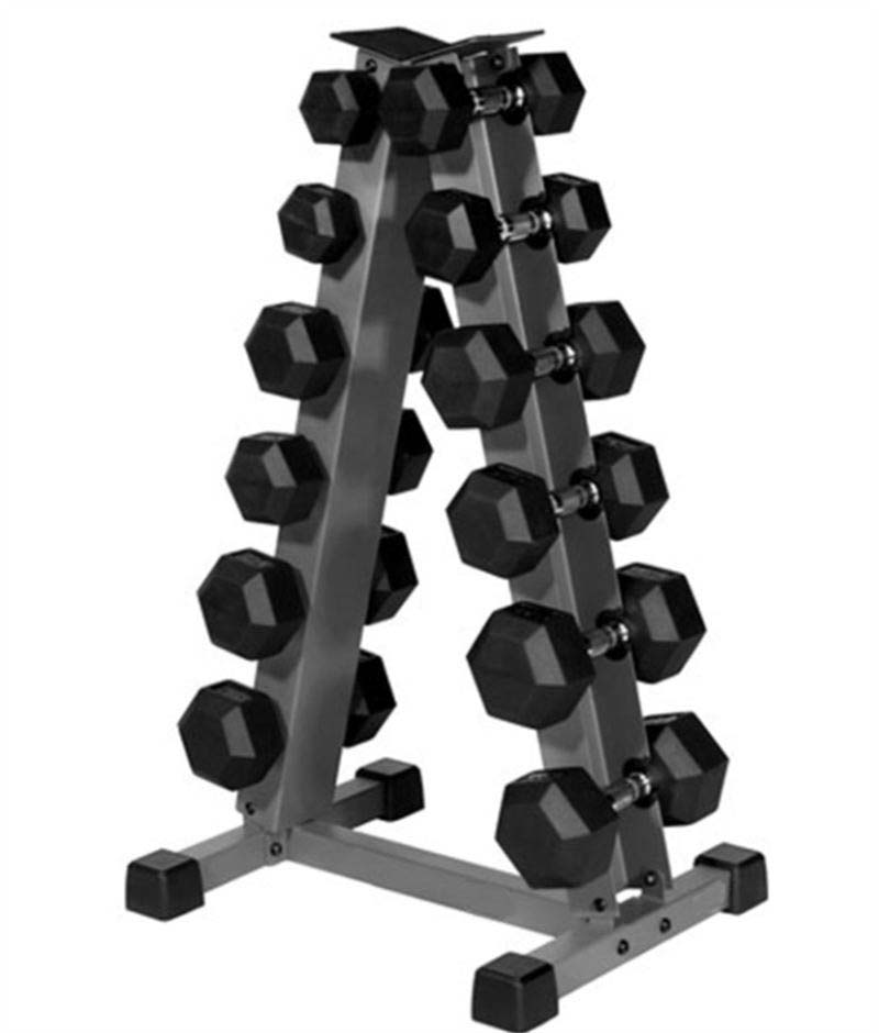 China 6 Pair Triangle Dumbbell Rack Stand Free Weight For Sport Trainer Manufacturer