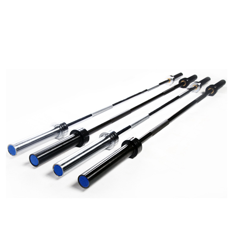 China Supply Black hard chrome 2200mm olympic weightlifting bar  CF bar barbell with bearing
