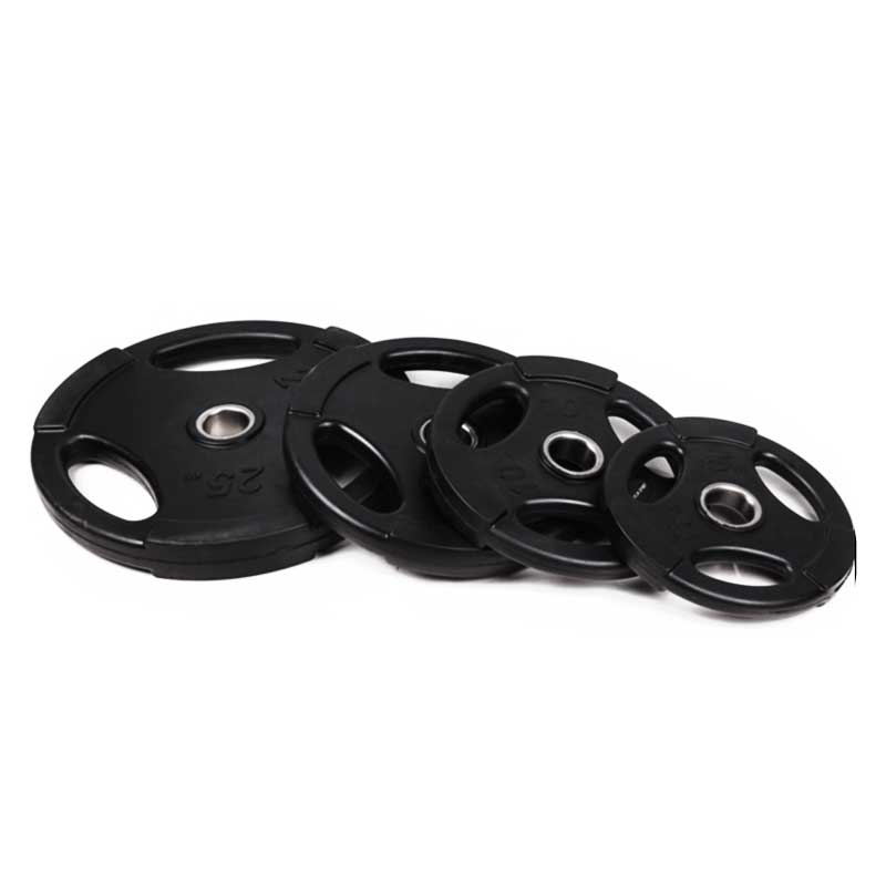 China black rubber weight lifting Tri grip plate suppliers