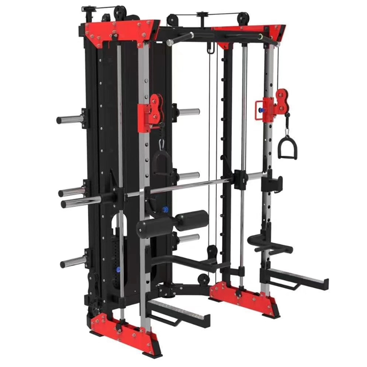 Smith Machine with Fully Adjustable Cables
