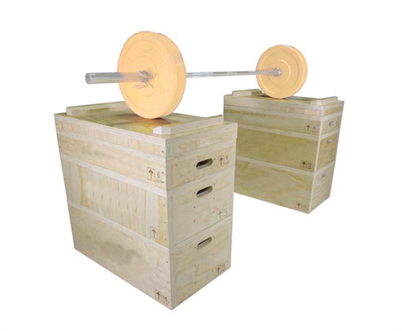 Wood Jerk Clean Blocks Fitness Strength Exercise Equipment Weightlifting Strength Jerk Blocks Set