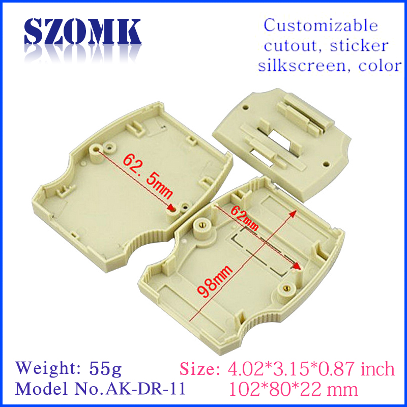 102x80x22mm caja de barandilla electrónica electrónica AK-DR-11