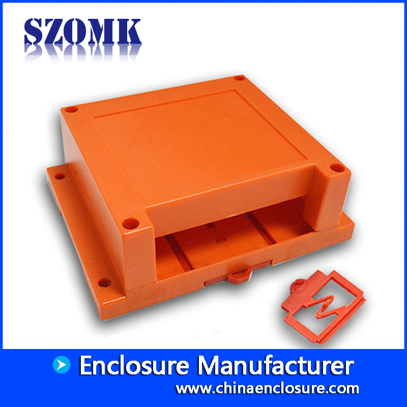 Boîtier de rail DIN en plastique ABS orange 115x90x40mm de SZOMK / AK-P-03b