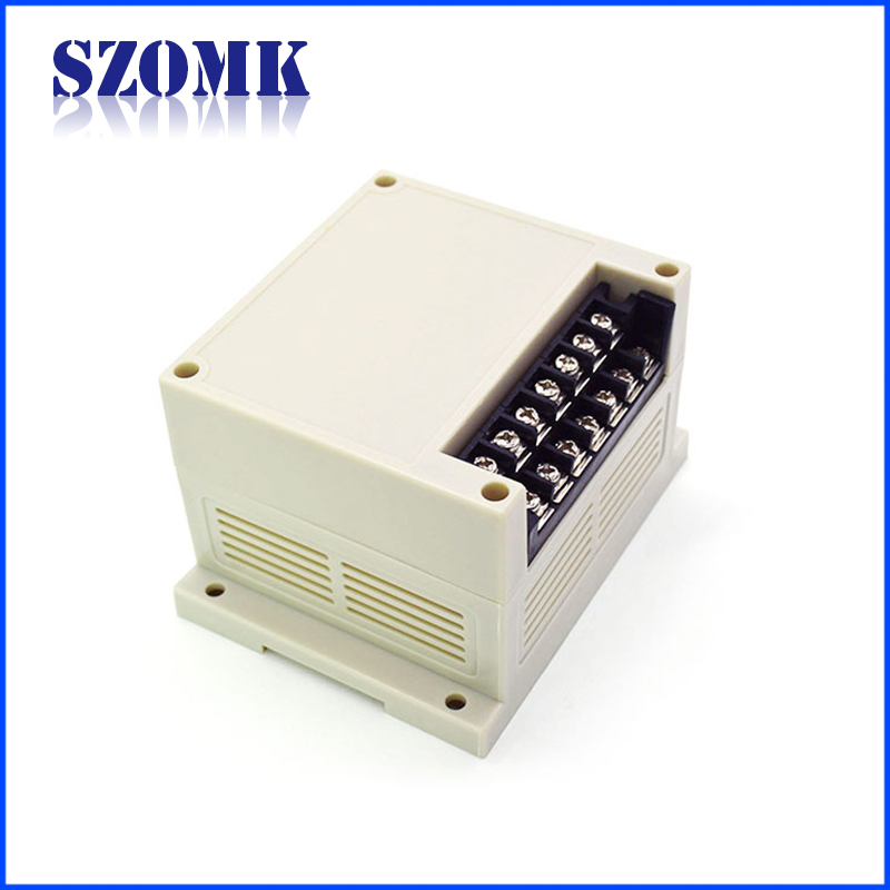 Caja de control de carril DIN de ABS de 115x90x72mm con bloque de terminales / AK-P-05a