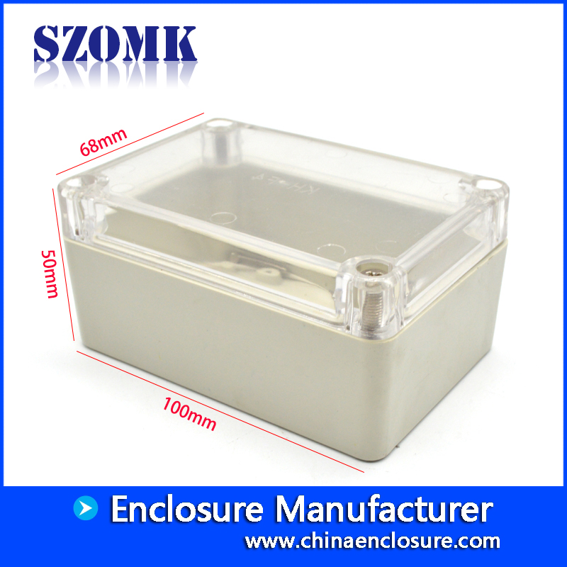 138 * 68 * 50mm plástico impermeável SZOMK Transparente Clear Cover Electronics Controller Box / AK-B-FT4
