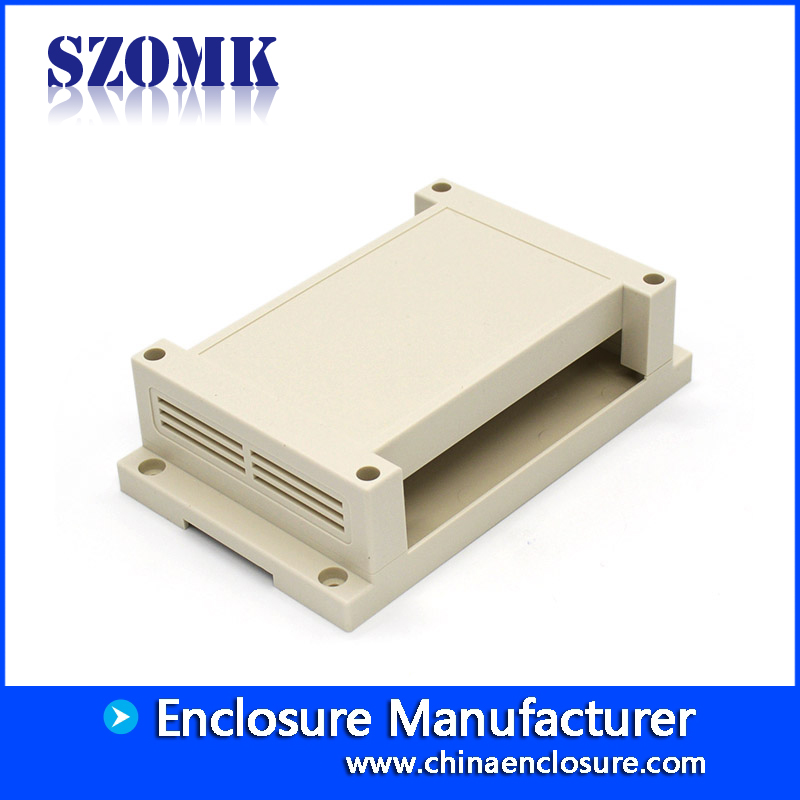 SZOMK الساخن بيع البلاستيك الضميمة الالكترونيات الدين السكك الحديدية مربع مع موصلات / AK80007 173.8 * 138.5 * 57mm