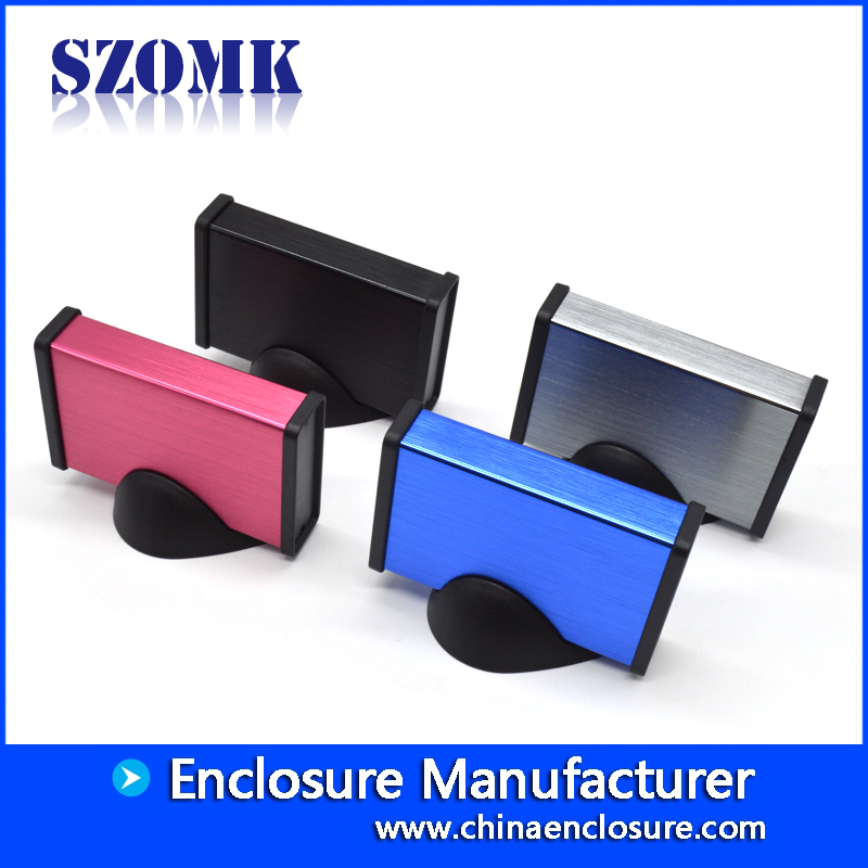 20 * 61 * 90MM SZOMK الألومنيوم ضميمة ل PCB تصميم جودة عالية مقذوف الألومنيوم مربع الشخصي / AK-C-B82
