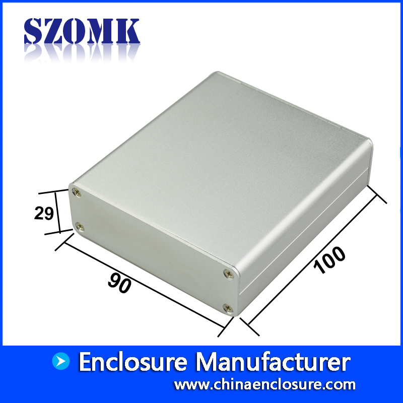 29 * 90 * 100 elektronisches Gehäuse aus stranggepresstem Aluminium für Leiterplatten Präzises Aluminiumgehäuse für akustisches AK-C-C30