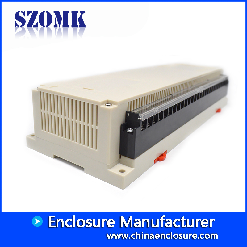 300 * 110 * 60mm SZOMK塑料DIN导轨PLC仪表外壳电子设备盒/ AK-P-26a