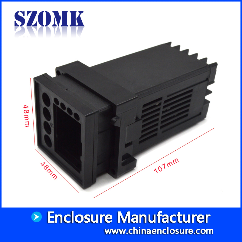 48 * 48 * 107mm SZOMK Din Rail Gabinete de gabinete de plástico Caixa de caixa de instrumento Black Plastic Electronics Device Junction Box / AK-DG-06