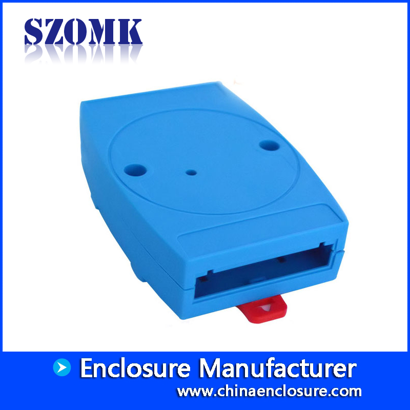 Blaue Farbe Elektronikschienengehäuse für PCB-Design-Gehäuse AK-DR-12 100x70x25mm