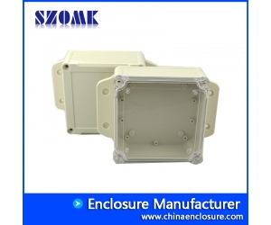 Caja impermeable de buena calidad ip68 cajas eléctricas caja de pared de plástico con cubierta transparente AK10001-A2 120 * 168 * 55 mm